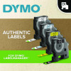 D1 Standard Labels, 0.75" x 23 Ft, Black Print On Clear Tape