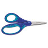 Kids Softgrip Scissors, Left/Right Handed, Pointed Tip, 5" Long, 1.75" Cut Length, Randomly Assorted Handle Color