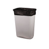 High-Density Waste Can Liners, 10 Gal, 8 Mic, 24" x 24", Black, Roll, 1,000/Carton