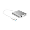 Usb To Hdmi Adapter, 7.87", Silver/White
