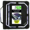 Zipper Binder, 3 Rings, 2" Capacity, 11 X 8.5, Black/Gray Accents