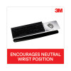 Antimicrobial Gel Thin Keyboard Wrist Rest, Extended Length, 25 x 2.5, Black