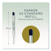 Refill For Parker Ballpoint Pens, Fine Conical Tip, Black Ink