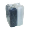 Mealmaster Rib Container Base/Lid, 16.6 x 7.3 x 2.3, Black/Clear, Plastic, 80/Carton