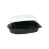 Mealmaster Chicken Roaster Base/Lid, 10 x 7.5 x 4, Black/Clear, Plastic, 110/Carton
