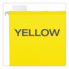 Ready-Tab Colored Reinforced Hanging Folders, Letter Size, 1/5-Cut Tabs, Yellow, 25/Box