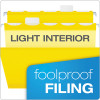 Ready-Tab Colored Reinforced Hanging Folders, Letter Size, 1/5-Cut Tabs, Yellow, 25/Box