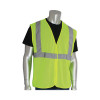 Zipper Safety Vest, Polyester Mesh, 2X-Large, Hi-Viz Lime Yellow