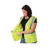Zipper Safety Vest, Polyester Mesh, 2X-Large, Hi-Viz Lime Yellow