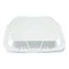 Foam Hinged Lid Containers, 9 x 9 x 3, White, Foam, 200/Carton