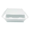 Foam Hinged Lid Containers, 3-Compartment, 7.56 x 8.25 x 2.38, White, Foam, 200/Carton