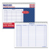 Visitors Log Book, Blue/White/Red Cover, 11 X 8.5 Sheets, 50 Sheets/Book