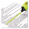 Clearview Tank-Style Highlighter, Yellow Ink, Chisel Tip, Yellow/Black/Clear Barrel, 3/Pack