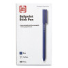 Ballpoint Pen, Stick, Medium 1 Mm, Blue Ink, Blue Barrel, 60/Pack