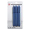 Quick Dry Gel Pen, Retractable, Medium 0.7 Mm, Blue Ink, Blue Barrel, 5/Pack