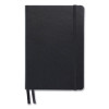 Flexible-Cover Business Journal With Elastic Closure, 1-Subject, Narrow Rule, Black Cover, (128) 8 x 5.5 Sheets