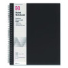 Wirebound Soft-Cover Notebook, 1-Subject, Narrow Rule, Black Cover, (80) 11 x 8.5 Sheets