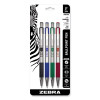 F-301 Ballpoint Pen, Retractable, Fine 0.7 Mm, Assorted Ink And Barrel Colors, 4/Pack