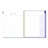 Leah Bisch Petite Floral Academic Weekly Monthly Planner, 11 x 8.5, Purple/Green Cover, 12-Month (July To June): 2025 To 2026