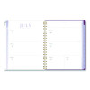 Leah Bisch Petite Floral Academic Weekly Monthly Planner, 11 x 8.5, Purple/Green Cover, 12-Month (July To June): 2025 To 2026