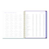 Leah Bisch Petite Floral Academic Weekly Monthly Planner, 11 x 8.5, Purple/Green Cover, 12-Month (July To June): 2025 To 2026