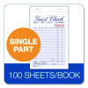 One-Part Guest Check Pad, One-Part (No Copies), 3.35 x 4.94, 100 Forms/Pad, 12 Pads/Pack