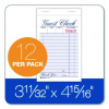One-Part Guest Check Pad, One-Part (No Copies), 3.35 x 4.94, 100 Forms/Pad, 12 Pads/Pack