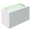 One-Part Guest Check Pad With Perforated Stub, One-Part (No Copies), 3.4 x 6.25, 50 Forms/Pad, 10 Pads/Pack