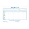 Weekly Time Sheets, One Part (No Copies), 8.5 x 5.5, 100 Forms/Pad, 2 Pads/Pack