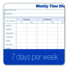 Weekly Time Sheets, One Part (No Copies), 8.5 x 5.5, 100 Forms/Pad, 2 Pads/Pack