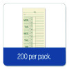 Time Cards For Pyramid 1000 Time Clock, Two Sides, 3.38 x 9, 200/Pack