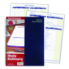 Weekly Bookkeeping Ledger, Columns Vary By Section, Royal Blue Cover, 11 x 8.5 Sheets, 56 Sheets/Book