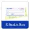 Money/Rent Receipt Book, Two-Part Carbonless, 6.69 x 2.75, 50 Receipts/Book, 5 Books/Pack