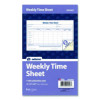 Weekly Time Sheets, Two-Part Carbonless, 8.5 x 5.5, 100 Forms Total