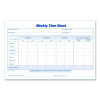 Weekly Time Sheets, Two-Part Carbonless, 8.5 x 5.5, 100 Forms Total