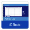 Activity Logbook, 8 Columns, Blue/White Cover, 11 x 8.5 Sheets, 50 Sheets/Book