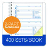 Wirebound Telephone Message Book, Two-Part Carbonless, 4.75 X 2.75, 4 Forms/Sheet, 400 Forms Total