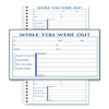 While You Were Out Messages Book, Two-Part Carbonless, 5 x 2.83, 3 Forms/Sheet, 300 Forms Total