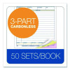Multipart Packing List Forms, Three-Part Carbonless, 5.56 x 7.94, 50 Forms Total