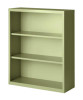 Three-Shelf Metal Bookcase, 34.5" x 13" x 42", Putty