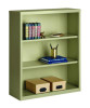 Three-Shelf Metal Bookcase, 34.5" x 13" x 42", Putty