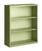 Three-Shelf Metal Bookcase, 34.5" x 13" x 42", Putty