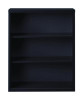 Three-Shelf Metal Bookcase, 34.5" x 13" x 42", Black