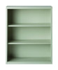 Three-Shelf Metal Bookcase, 34.5" x 13" x 42", Light Gray