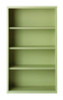 Four-Shelf Metal Bookcase, 34.5" x 13" x 60", Putty