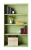 Four-Shelf Metal Bookcase, 34.5" x 13" x 60", Putty