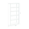 Five-Shelf Metal Bookcase, 34.5" x 13" x 72", Black