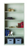 Five-Shelf Metal Bookcase, 34.5" x 13" x 72", Light Gray