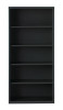 Five-Shelf Metal Bookcase, 34.5" x 13" x 72", Charcoal