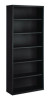 Six-Shelf Metal Bookcase, 34.5" x 13" x 82", Charcoal